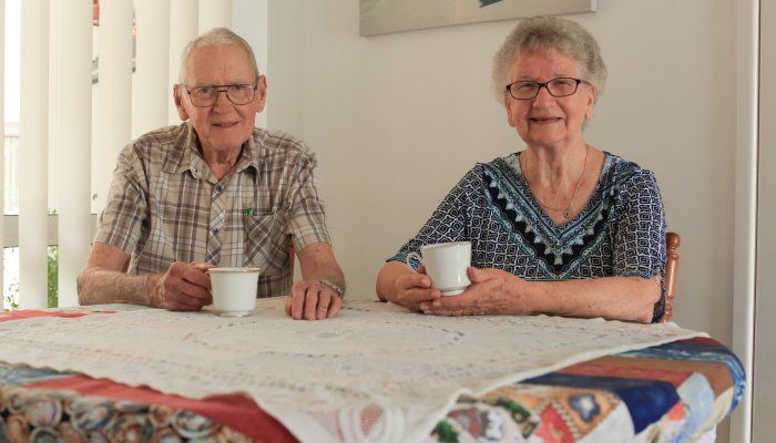 couple with in-home care
